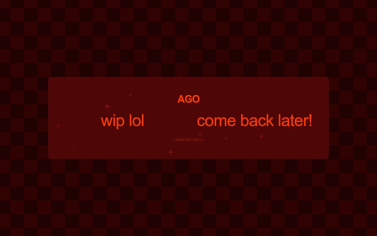 Carrd profile picture for @ago